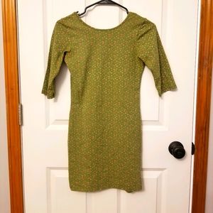 Military floral bodycon dress